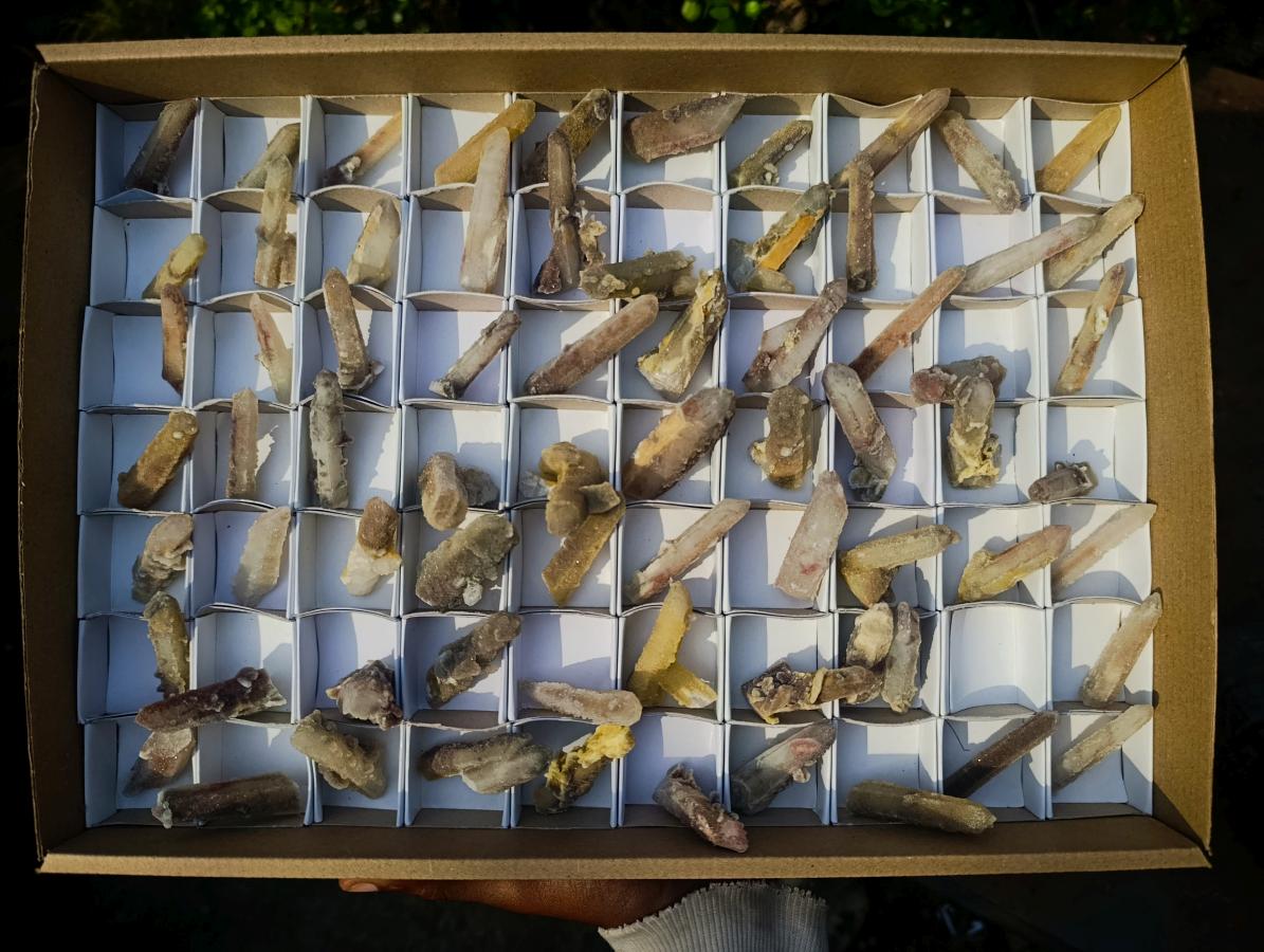 Natural Drusy Fairy Spirit Quartz Finger Crystals x 70 From Boekenhouthoek, South Africa - Toprock Gemstones and Minerals 