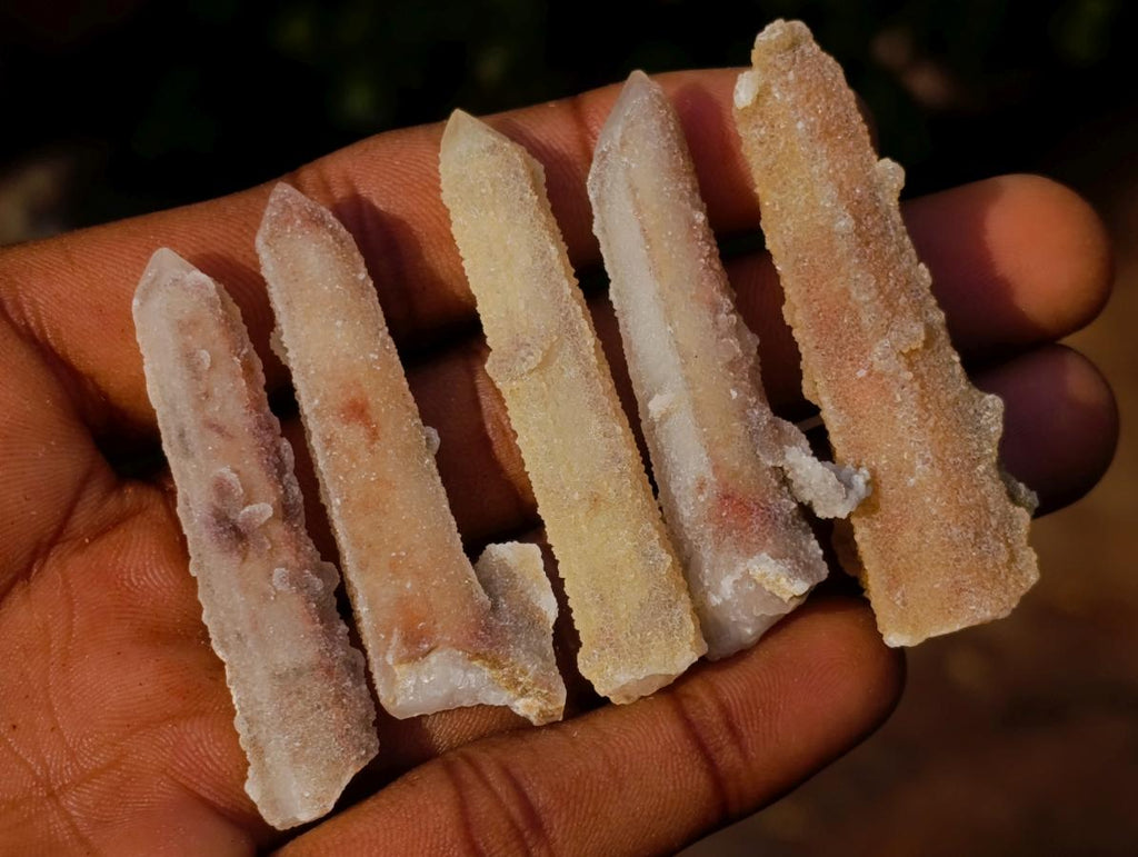 Natural Drusy Fairy Spirit Quartz Finger Crystals x 70 From Boekenhouthoek, South Africa - Toprock Gemstones and Minerals 