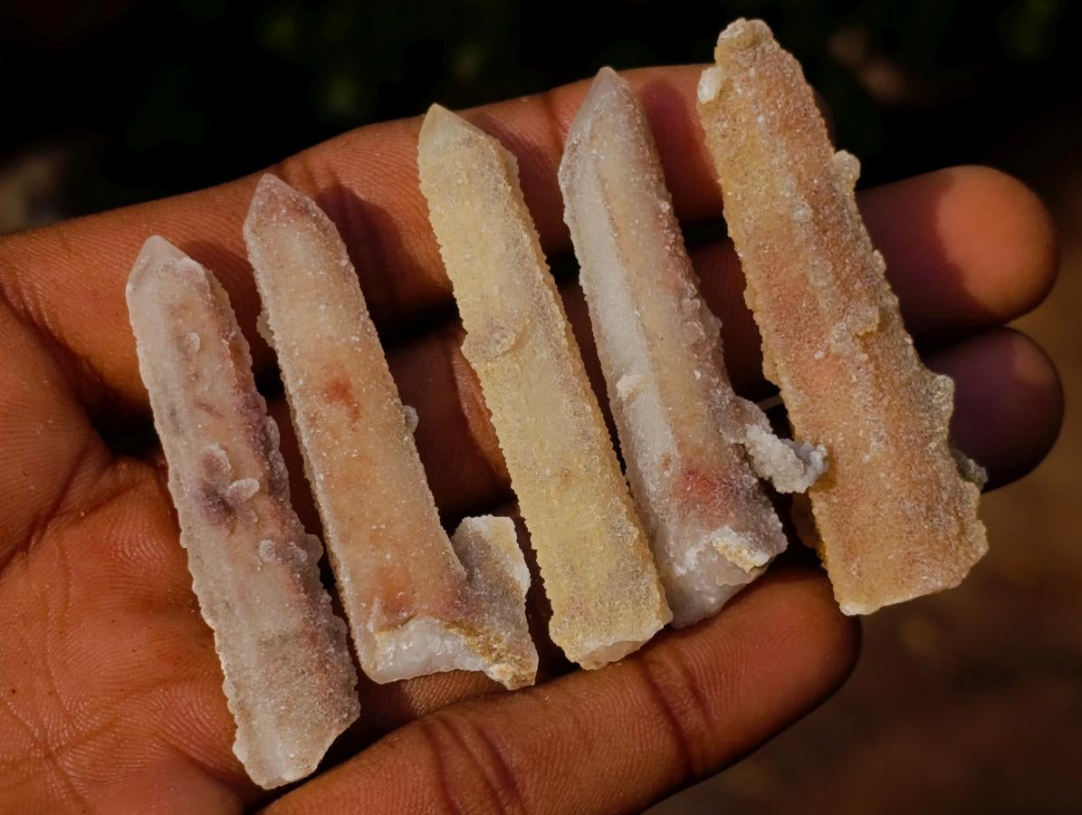 Natural Drusy Fairy Spirit Quartz Finger Crystals x 70 From Boekenhouthoek, South Africa - Toprock Gemstones and Minerals 