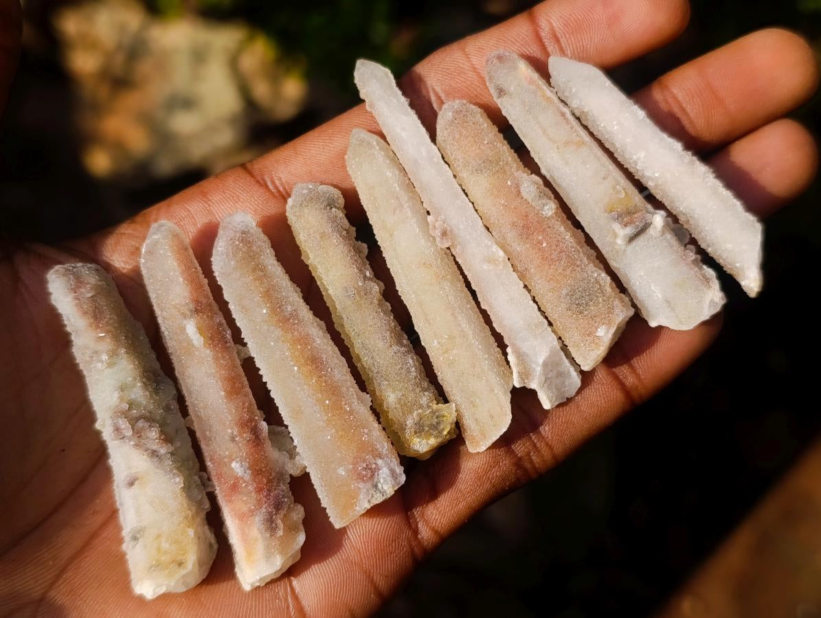 Natural Drusy Fairy Spirit Quartz Finger Crystals x 70 From Boekenhouthoek, South Africa - Toprock Gemstones and Minerals 