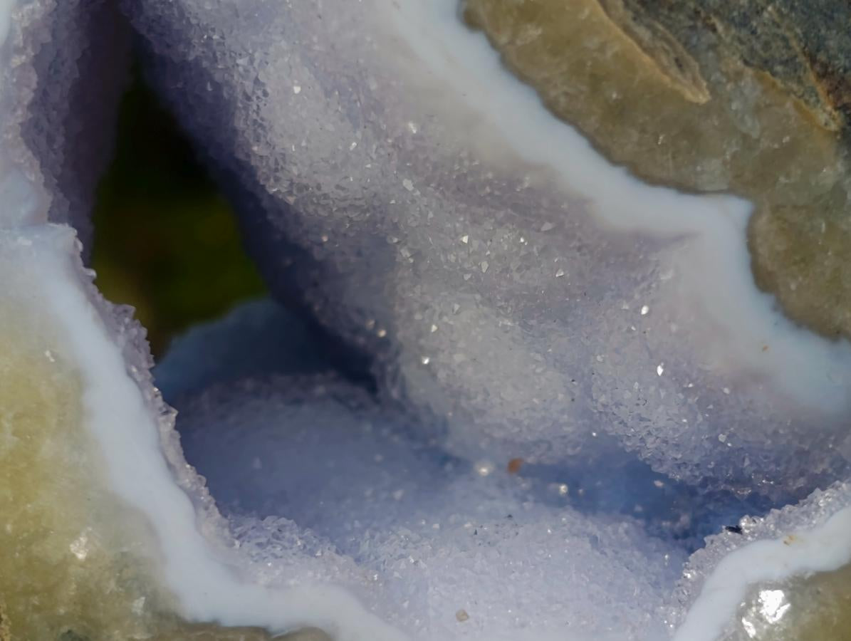 Polished Blue Lace Agate Standing Display Pieces x 3 From Nsanje, Malawi - Toprock Gemstones and Minerals 