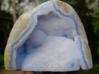Polished Blue Lace Agate Standing Display Pieces x 3 From Nsanje, Malawi - Toprock Gemstones and Minerals 