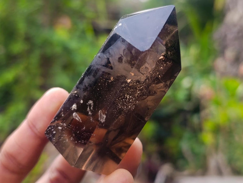 Polished Phantom Smokey Quartz Crystals x 4 From Madagascar - Toprock Gemstones and Minerals 
