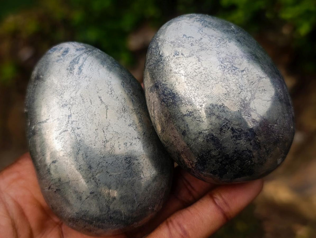Polished Basalt Pharaoh Stone Galets x 6 From Iron Duke Mine, Zimbabwe - Toprock Gemstones and Minerals 
