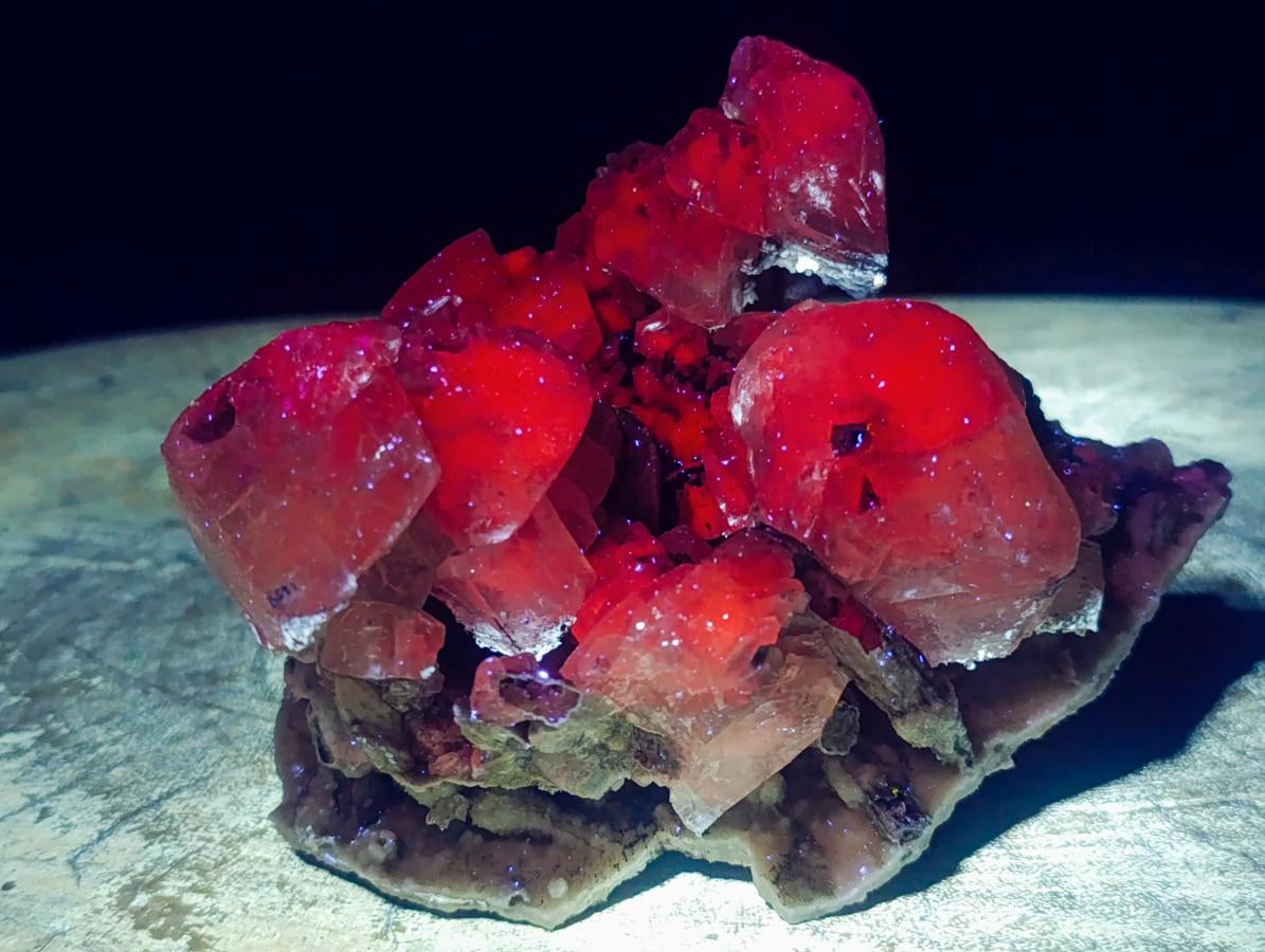 Natural Rhombohedral Calcite and Drusy Spearhead Sceptres Specimen x 1 From Albert's Mountain, Lesotho - Toprock Gemstones and Minerals 