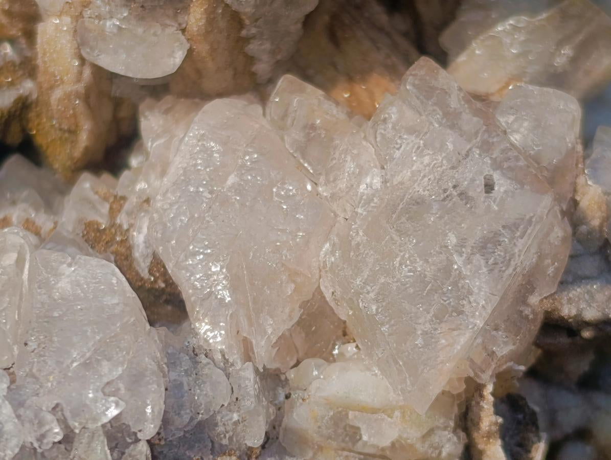 Natural Rhombohedral Calcite and Drusy Spearhead Sceptres Specimen x 1 From Albert's Mountain, Lesotho - Toprock Gemstones and Minerals 