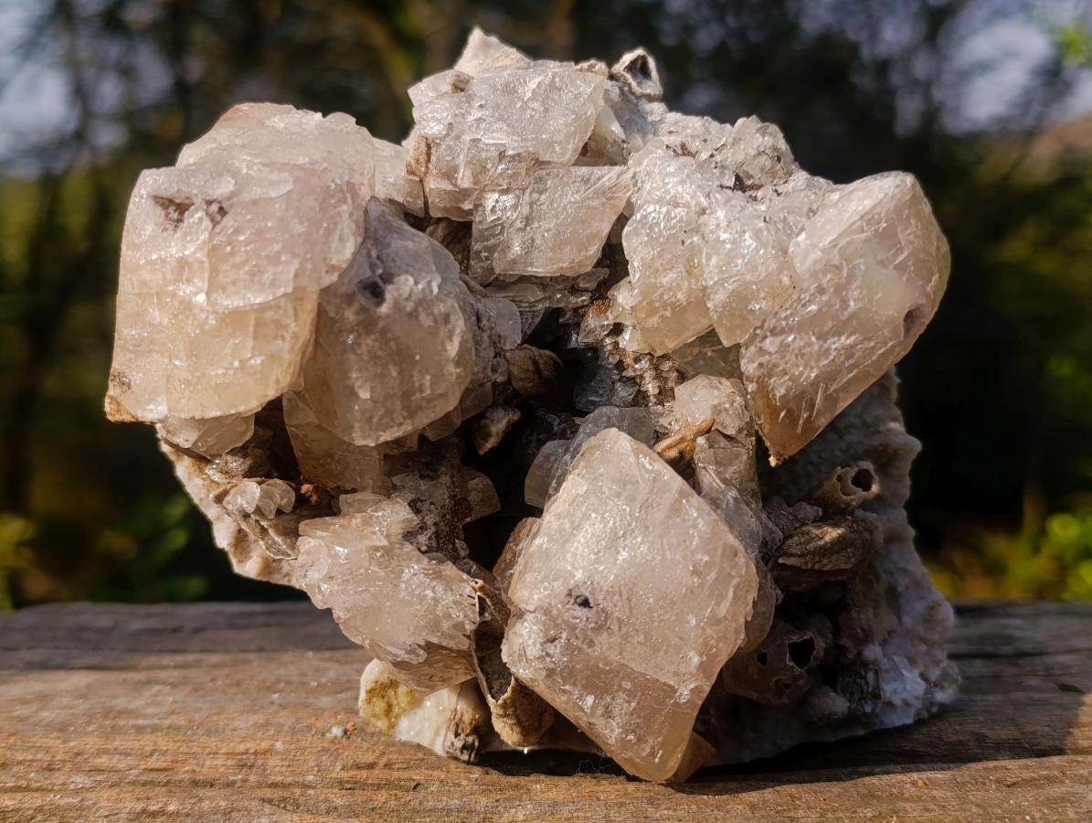 Natural Rhombohedral Calcite and Drusy Spearhead Sceptres Specimen x 1 From Albert's Mountain, Lesotho - Toprock Gemstones and Minerals 