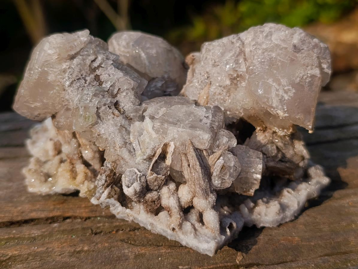 Natural Rhombohedral Calcite and Drusy Spearhead Sceptres Specimen x 1 From Albert's Mountain, Lesotho - Toprock Gemstones and Minerals 