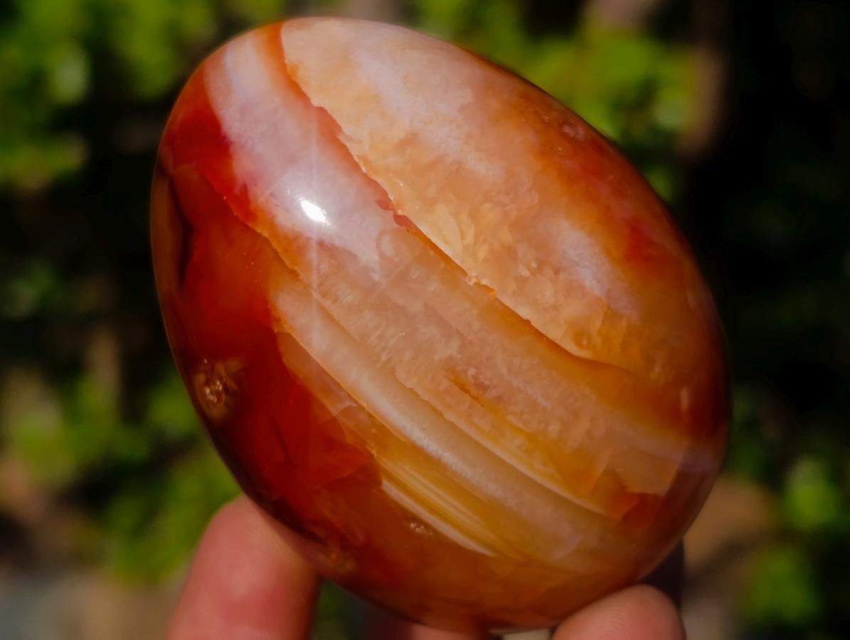 Polished Carnelian Agate Gemstone Eggs x 8 From Madagascar - Toprock Gemstones and Minerals 