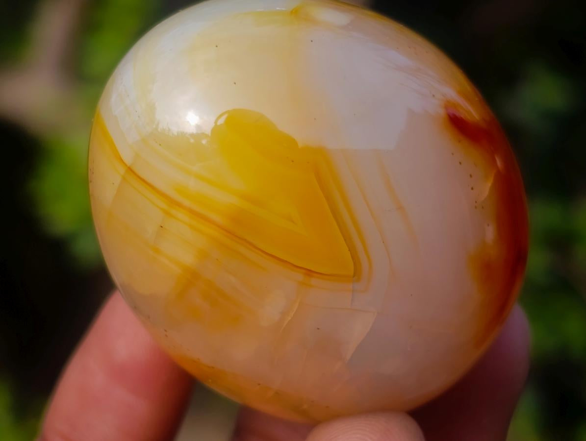 Polished Carnelian Agate Gemstone Eggs x 8 From Madagascar - Toprock Gemstones and Minerals 