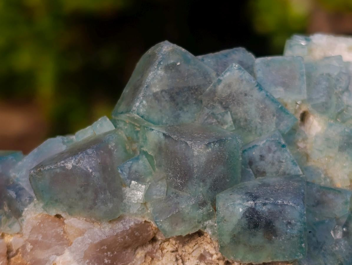 Natural Green Cubic Fluorite Specimens x 4 From Mandrosonoro, Madagascar - Toprock Gemstones and Minerals 