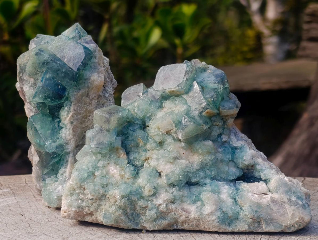 Natural Green Cubic Fluorite Specimens x 4 From Mandrosonoro, Madagascar - Toprock Gemstones and Minerals 