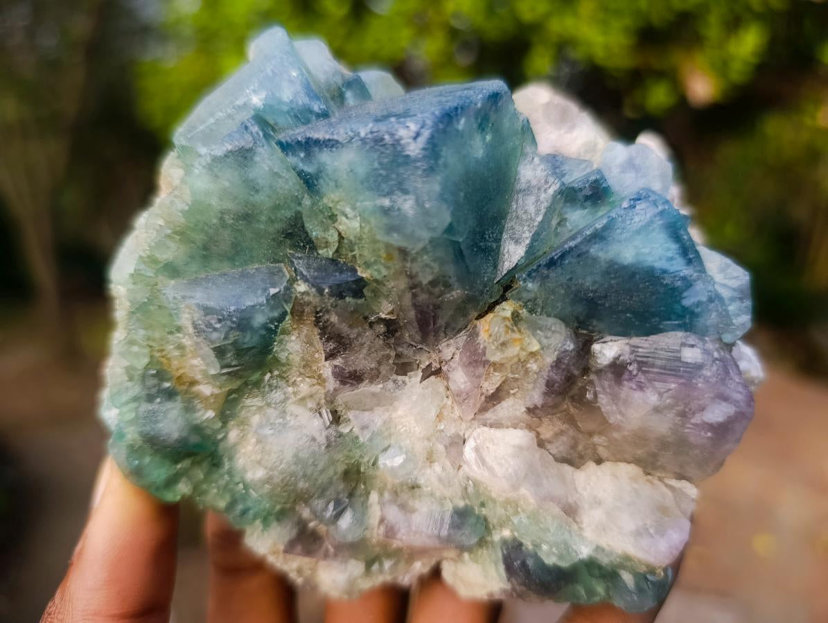 Natural Green Cubic Fluorite Specimens x 4 From Mandrosonoro, Madagascar - Toprock Gemstones and Minerals 