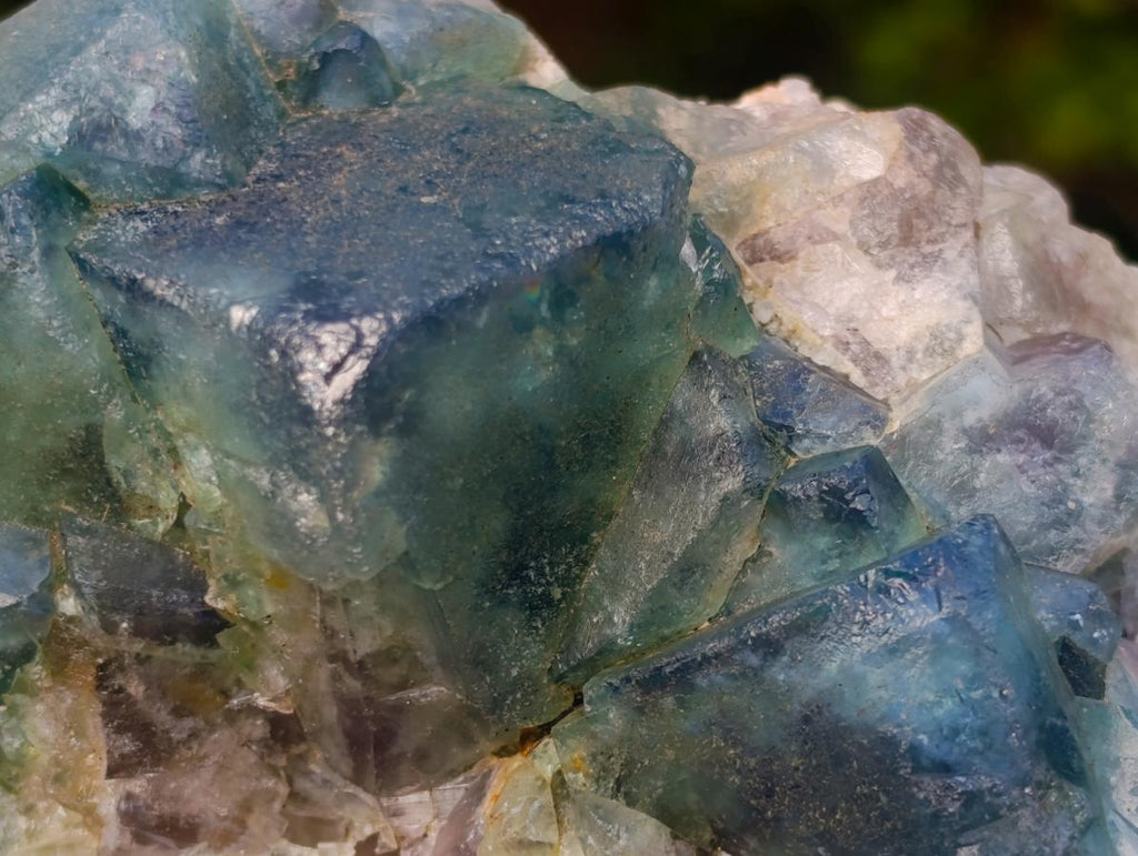 Natural Green Cubic Fluorite Specimens x 4 From Mandrosonoro, Madagascar - Toprock Gemstones and Minerals 