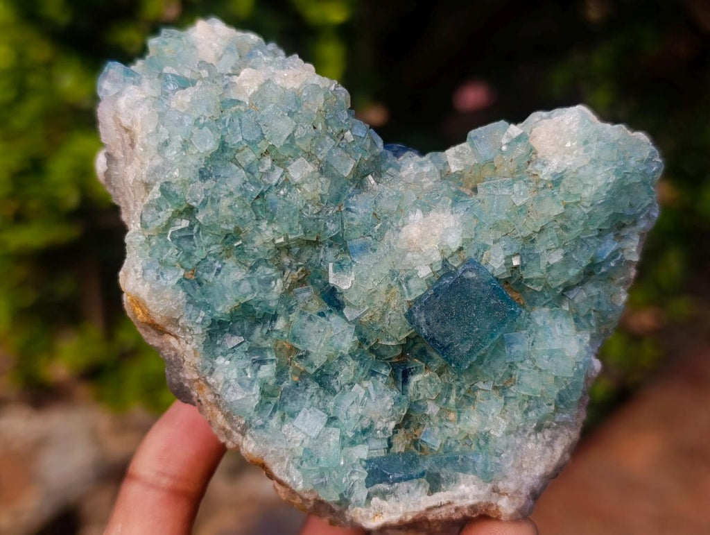 Natural Green Cubic Fluorite Specimens x 4 From Mandrosonoro, Madagascar - Toprock Gemstones and Minerals 