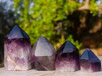 Polished Small Dark Amethyst Window Crystals x 20 From Akansobe, Madagascar - Toprock Gemstones and Minerals 