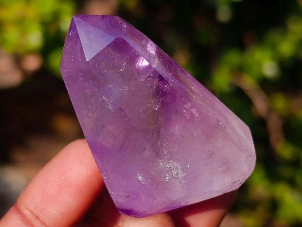 Polished Small Dark Amethyst Window Crystals x 20 From Akansobe, Madagascar - Toprock Gemstones and Minerals 