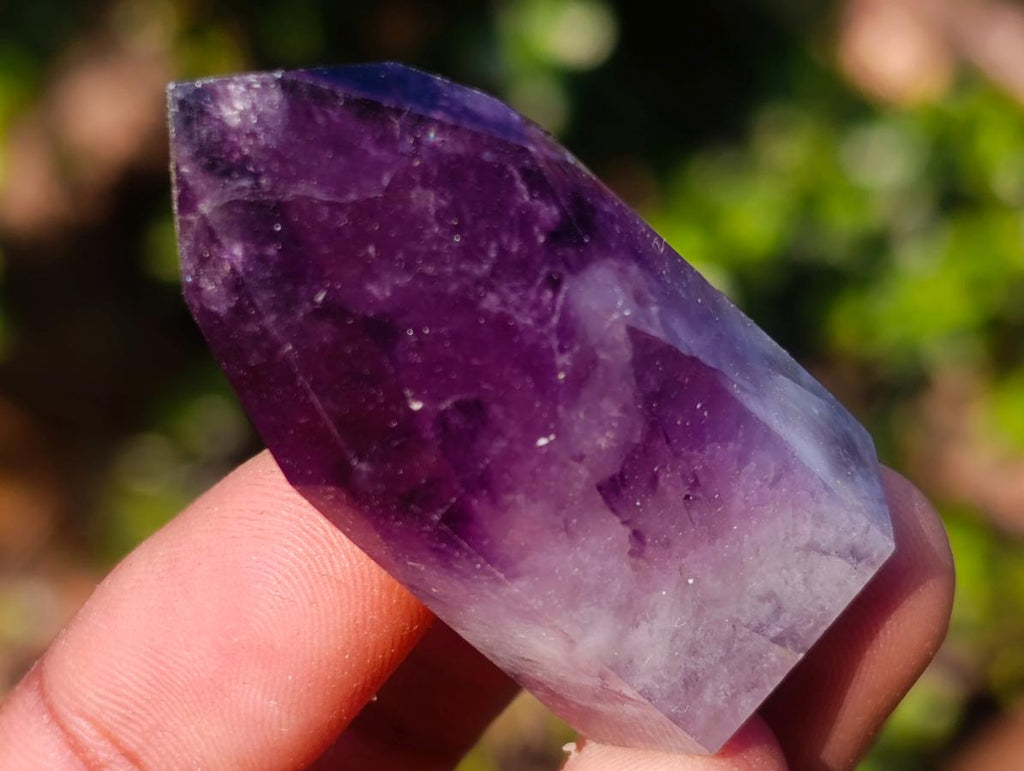 Polished Small Dark Amethyst Window Crystals x 20 From Akansobe, Madagascar - Toprock Gemstones and Minerals 