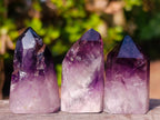Polished Small Dark Amethyst Window Crystals x 20 From Akansobe, Madagascar - Toprock Gemstones and Minerals 