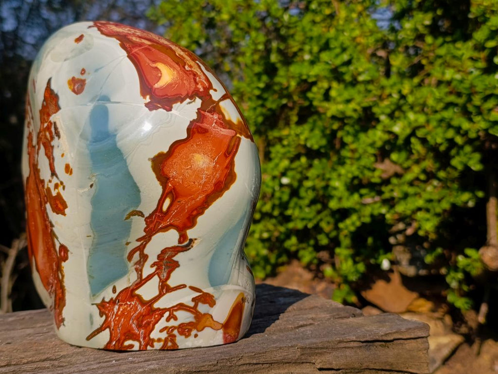 Polished XL Polychrome Jasper Standing Display Piece x 1 From NW Coast, Madagascar - Toprock Gemstones and Minerals 