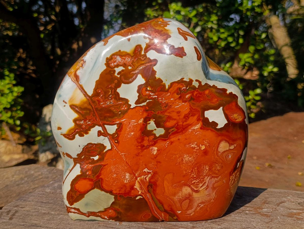 Polished XL Polychrome Jasper Standing Display Piece x 1 From NW Coast, Madagascar - Toprock Gemstones and Minerals 