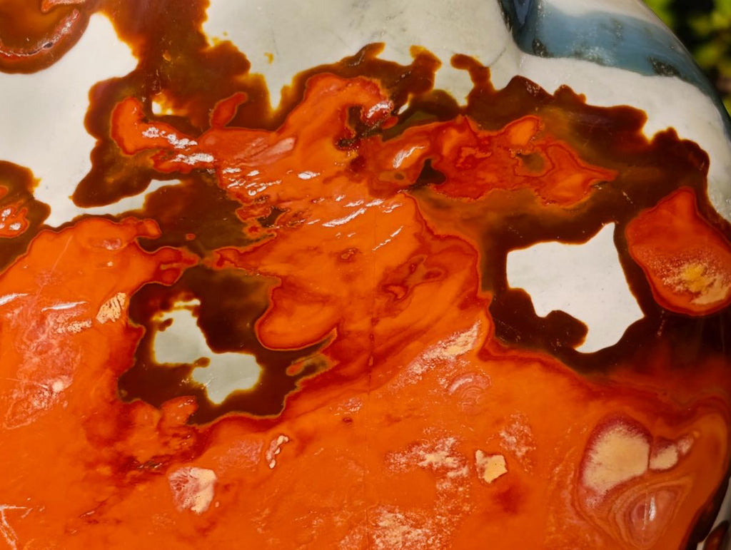 Polished XL Polychrome Jasper Standing Display Piece x 1 From NW Coast, Madagascar - Toprock Gemstones and Minerals 