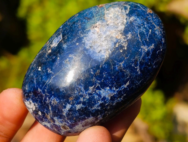 Polished Dumortierite Gemstone Galets x 24 From Madagascar - Toprock Gemstones and Minerals 