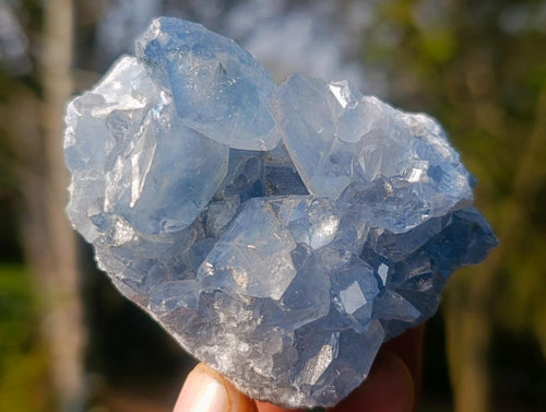 Natural Small Blue Celestite Specimens x 34 From Sakoany, Madagascar - Toprock Gemstones and Minerals 