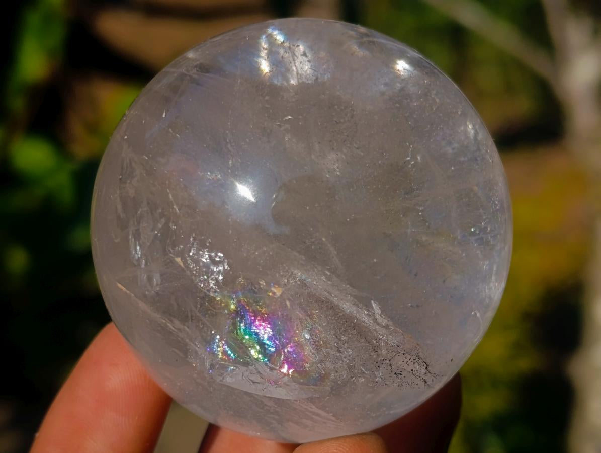Polished Girasol Pearl Quartz Spheres x 6 From Ambatondrazaka, Madagascar - Toprock Gemstones and Minerals 