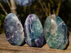 Polished Watermelon Fluorite Palm Stones x 12 From Uis, Namibia - Toprock Gemstones and Minerals 