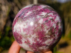 Polished Rubellite Pink Tourmaline Spheres x 2 From Ambatondrazaka, Madagascar - Toprock Gemstones and Minerals 