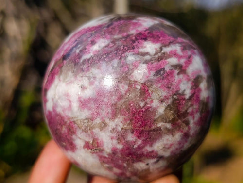 Polished Rubellite Pink Tourmaline Spheres x 2 From Ambatondrazaka, Madagascar - Toprock Gemstones and Minerals 