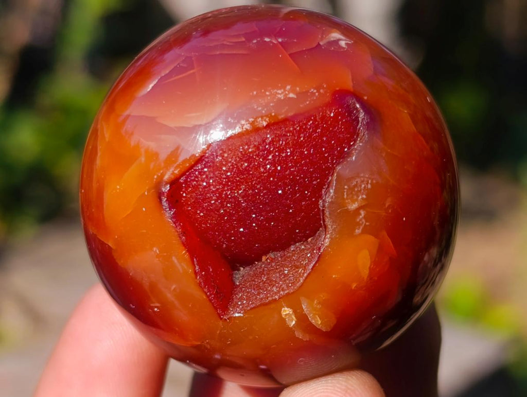 Polished Small Carnelian Agate Gemstone Spheres x 12 From Madagascar - Toprock Gemstones and Minerals 