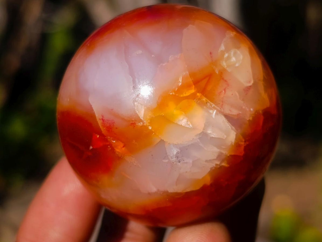 Polished Small Carnelian Agate Gemstone Spheres x 12 From Madagascar - Toprock Gemstones and Minerals 