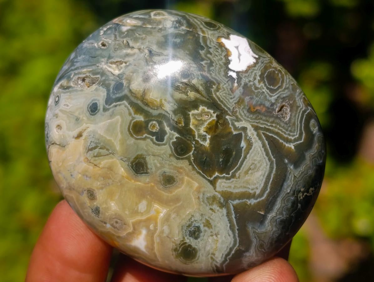 Polished Rare Ocean Jasper Galets x 24 From Northwest Coast, Madagascar - Toprock Gemstones and Minerals 