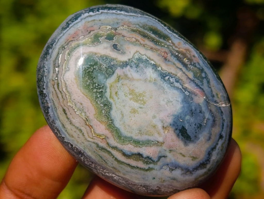 Polished Rare Ocean Jasper Galets x 24 From Northwest Coast, Madagascar - Toprock Gemstones and Minerals 