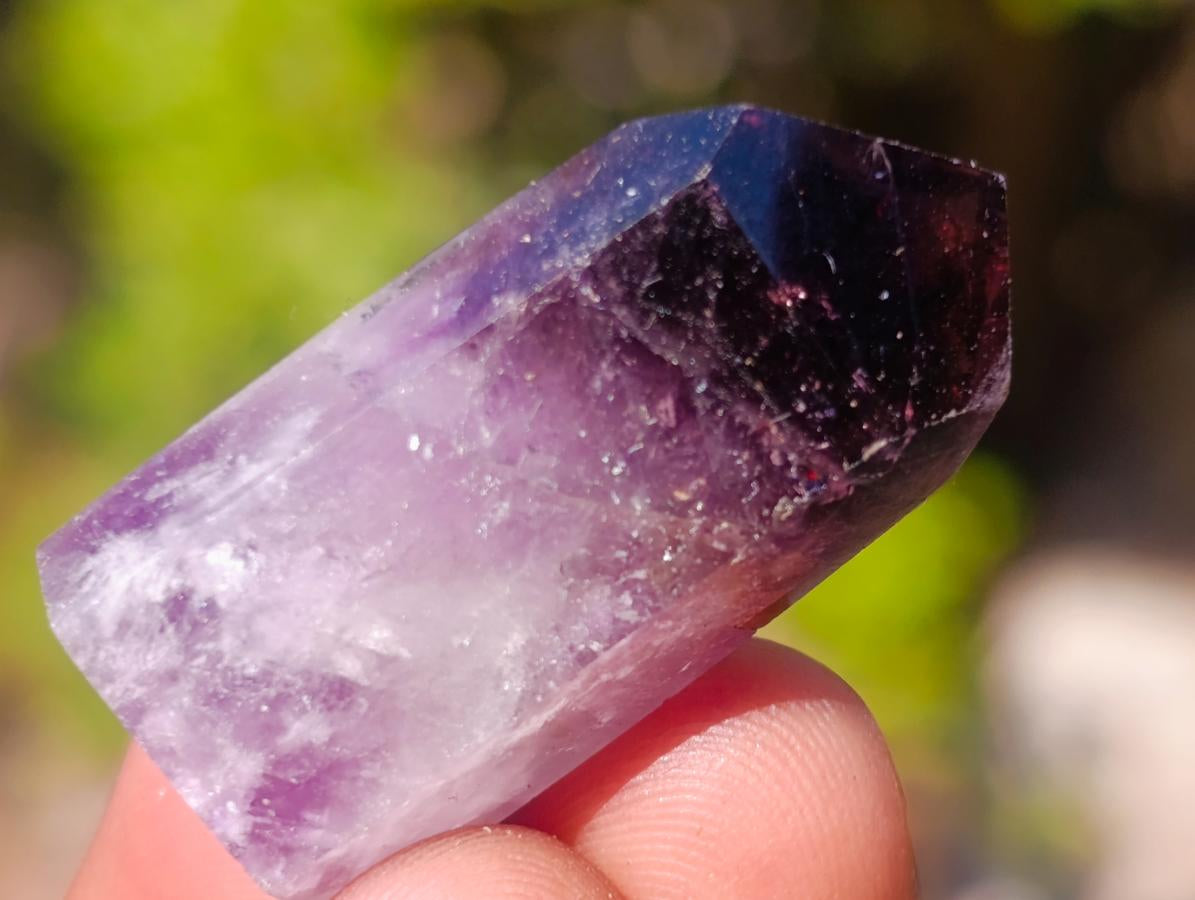 Polished Mini Dark Window Amethyst Crystals x 70 From Akansobe, Madagascar - Toprock Gemstones and Minerals 