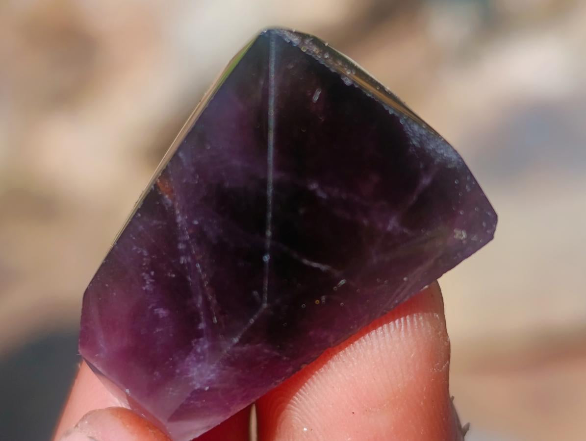 Polished Mini Dark Window Amethyst Crystals x 70 From Akansobe, Madagascar - Toprock Gemstones and Minerals 