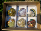 Polished Ocean Jasper Hearts x 6 From Northwest Coast, Madagascar - Toprock Gemstones and Minerals 
