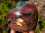 Polished Ocean Jasper Hearts x 6 From Northwest Coast, Madagascar - Toprock Gemstones and Minerals 
