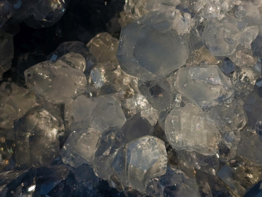 Natural Blue Celestite Geode Specimens x 2 From Sakoany, Madagascar - Toprock Gemstones and Minerals 