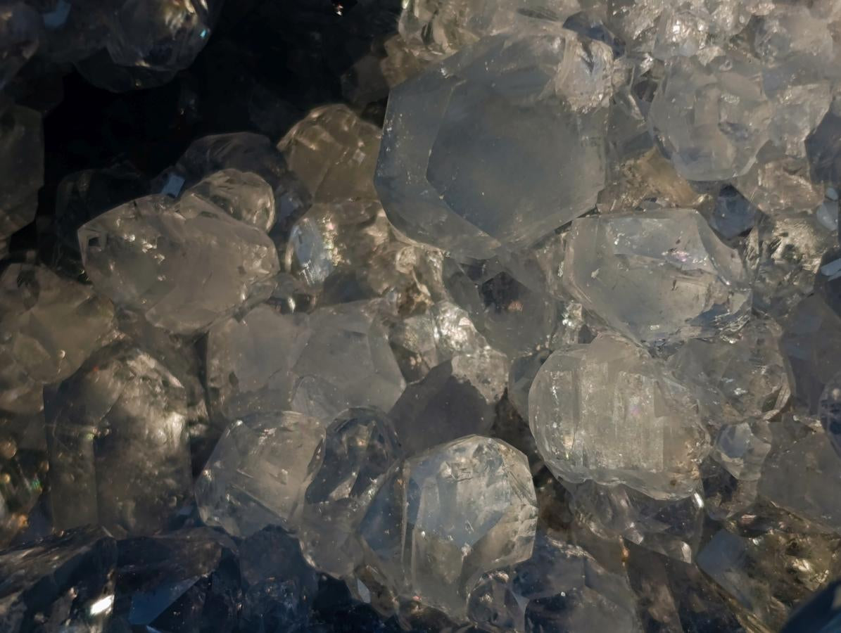 Natural Blue Celestite Geode Specimens x 2 From Sakoany, Madagascar - Toprock Gemstones and Minerals 