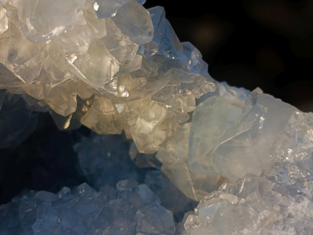 Natural Blue Celestite Geode Specimens x 2 From Sakoany, Madagascar - Toprock Gemstones and Minerals 