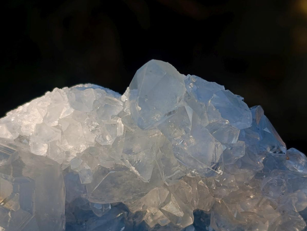 Natural Blue Celestite Geode Specimens x 2 From Sakoany, Madagascar - Toprock Gemstones and Minerals 
