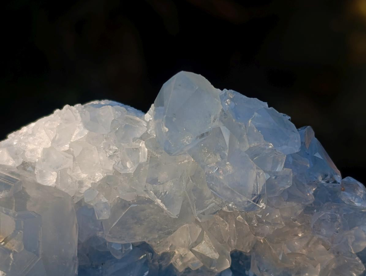 Natural Blue Celestite Geode Specimens x 2 From Sakoany, Madagascar - Toprock Gemstones and Minerals 