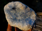 Natural Blue Celestite Geode Specimens x 2 From Sakoany, Madagascar - Toprock Gemstones and Minerals 