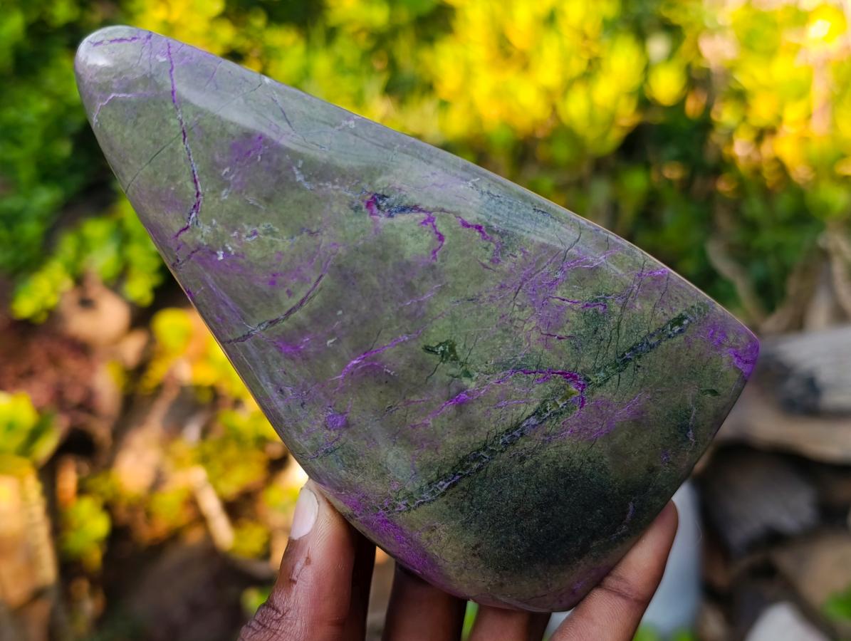 Polished Stichtite Standing Display Pieces x 5 From Barberton, South Africa - Toprock Gemstones and Minerals 