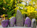 Polished Stichtite Standing Display Pieces x 5 From Barberton, South Africa - Toprock Gemstones and Minerals 