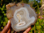 Polished Banded Agate Slices with Natural Edging x 6 From Madagascar - Toprock Gemstones and Minerals 