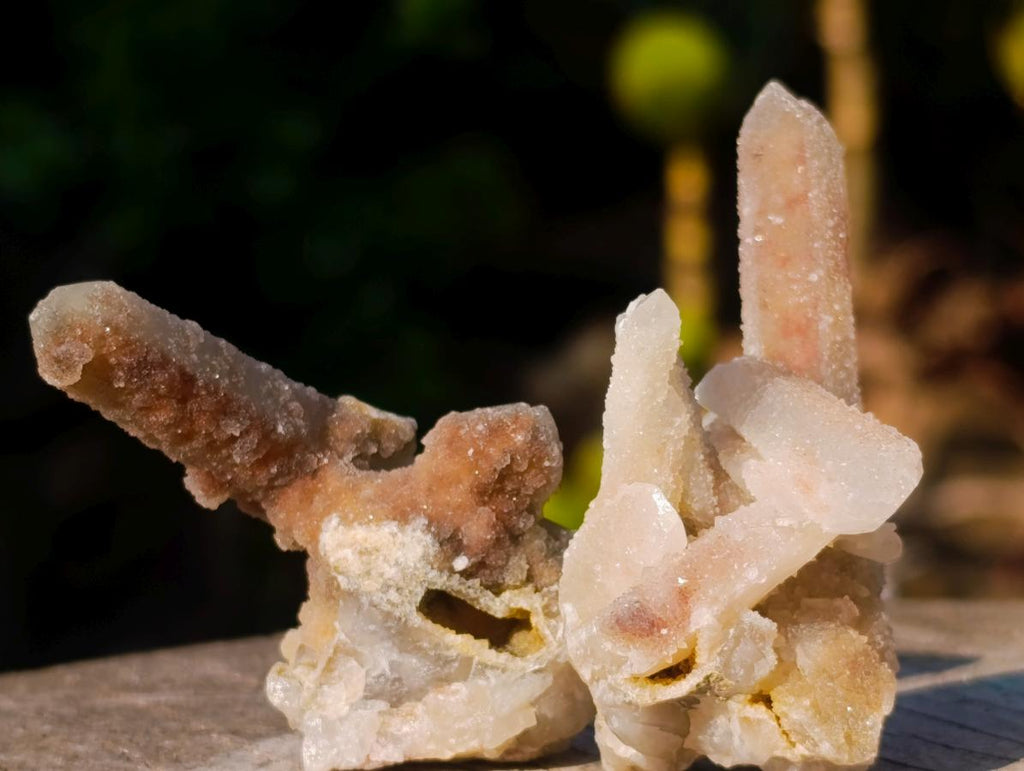 Natural Hematoid Tinted Drusy Fairy Spirit Quartz Single Crystals x 70 From South Africa - Toprock Gemstones and Minerals 